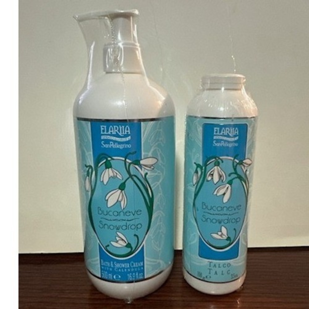 Elaria Bucaneve Snowdrop Bath and Shower Cream with Calendula 500ml 16.9oz Italy